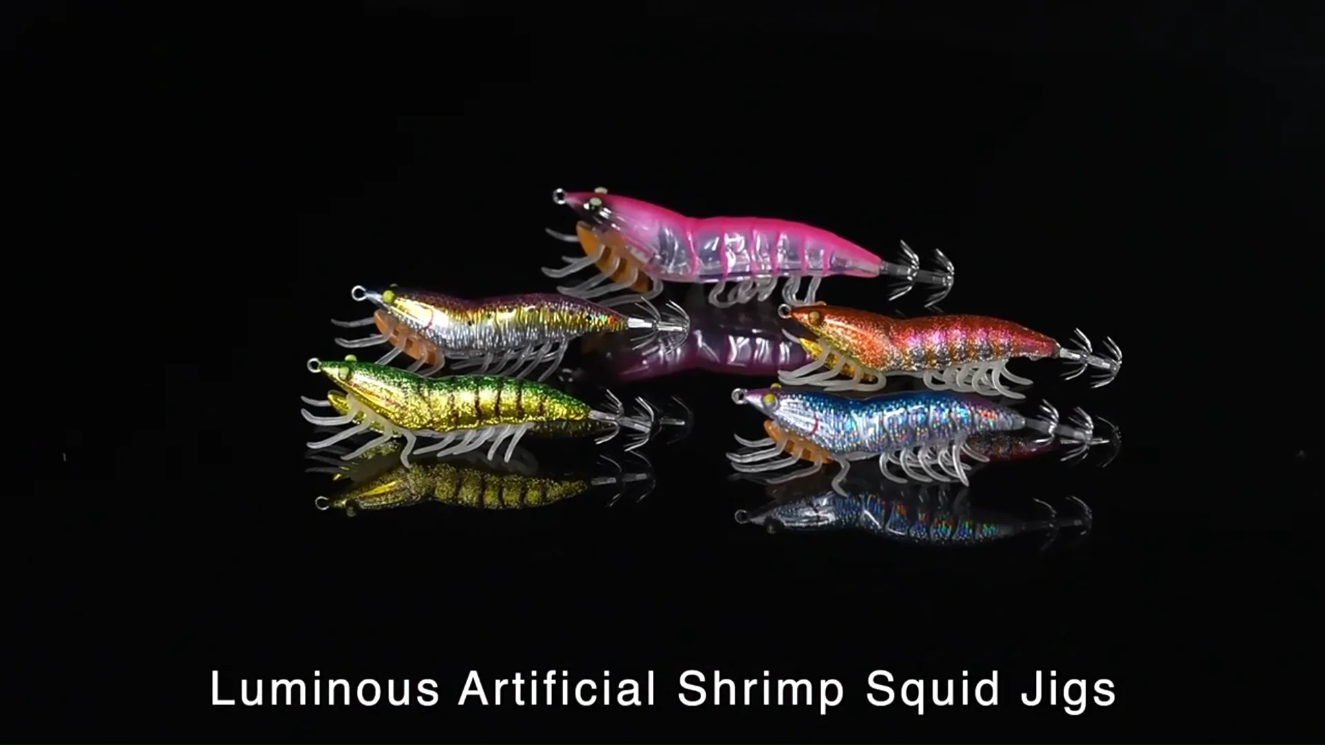 Rattle Glow Squid Jig Calamari Shrimp Egi Fishing Lures Spike Shrimp