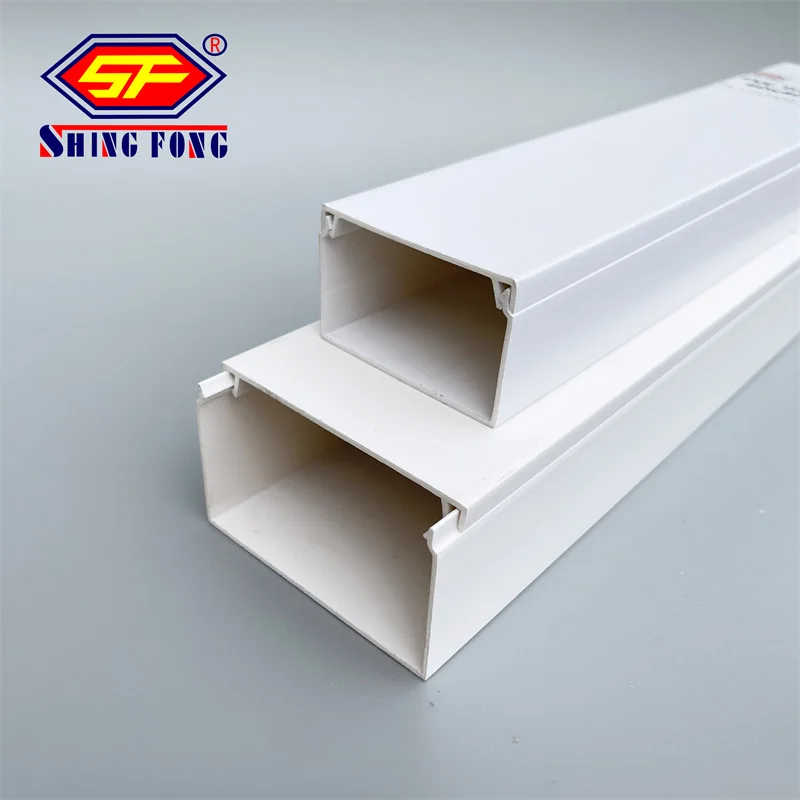 Goulotte Câble PVC 40x60 Mm - Longueur 4 M (4x1m), Marron - Avec Trous De Fixation Pour Mur Ou Plinthe