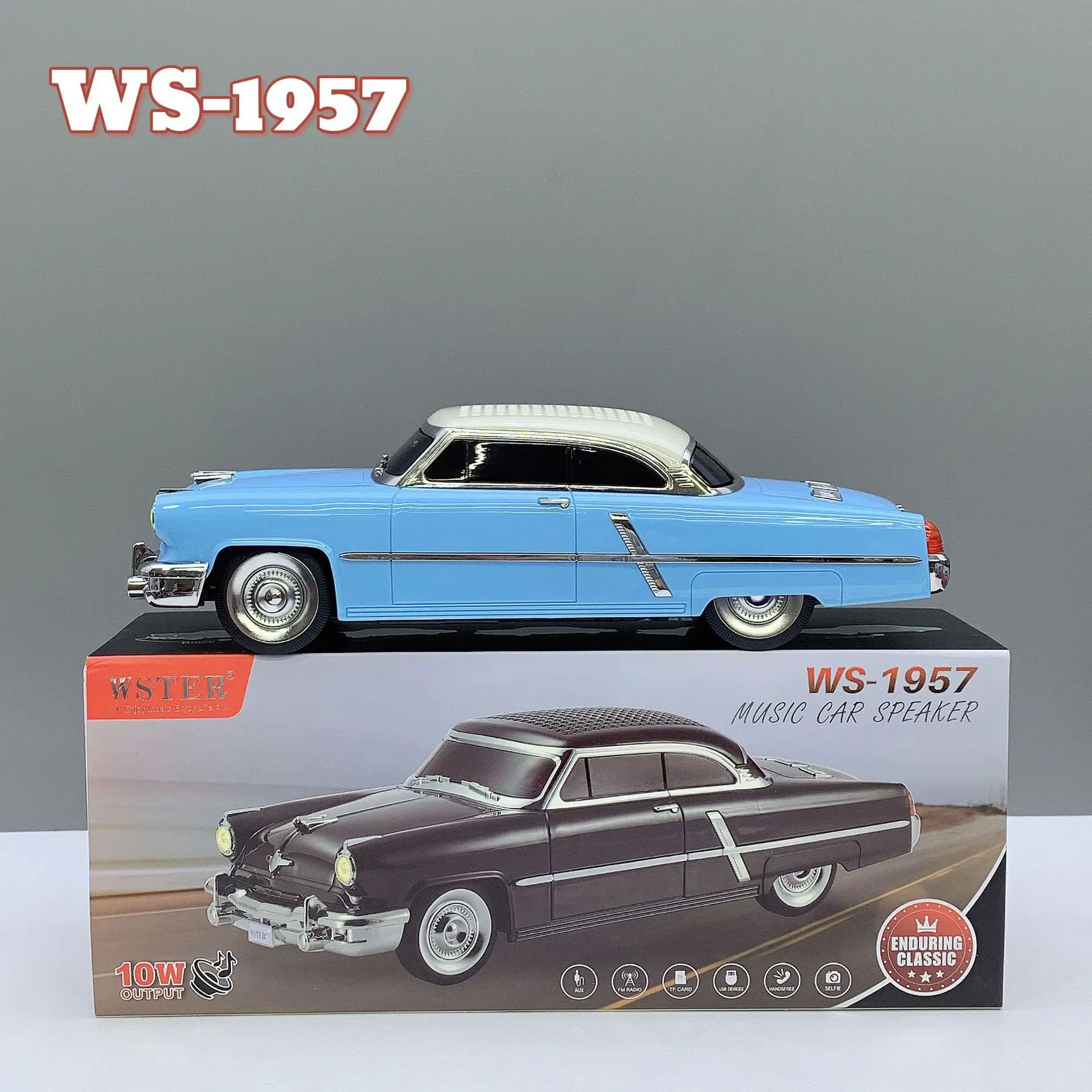 WS-1957 Bluetooth クラシックラジオ スピーカー ポータブル音楽プレーヤー