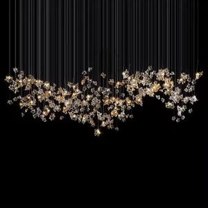 Contemporary Design Indoor Decoration Lighting Hotel Hall Lobby Custom LED Chandelier