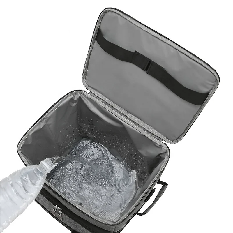 Insulated Rolling Cooler Backpack Bag with Wheels Foldable Trolley Cooler Bag Wheeled Soft Cooler