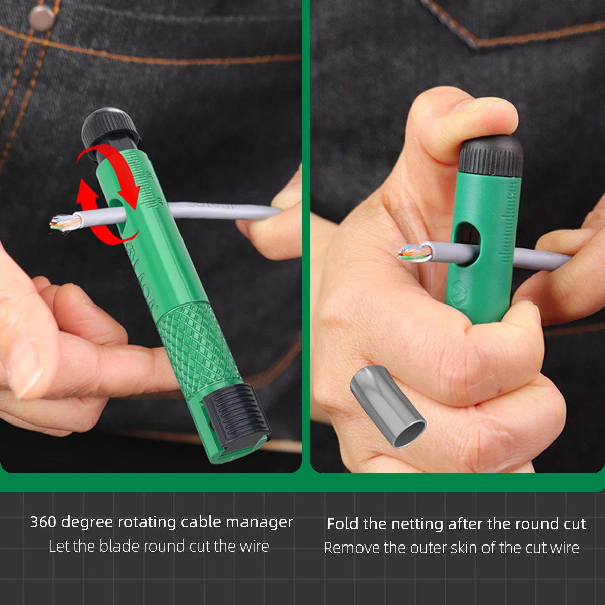 LAOA Pen Type Category 5/6/7/8 Ethernet Cable Stripper Cable Straightener Router Computer Network Cable Installation Tool