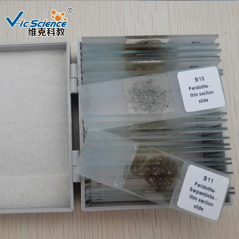 Microscope Prepared Slides Professional Thin Section of Rocks 24pcs Set Microscope Prepared Slide