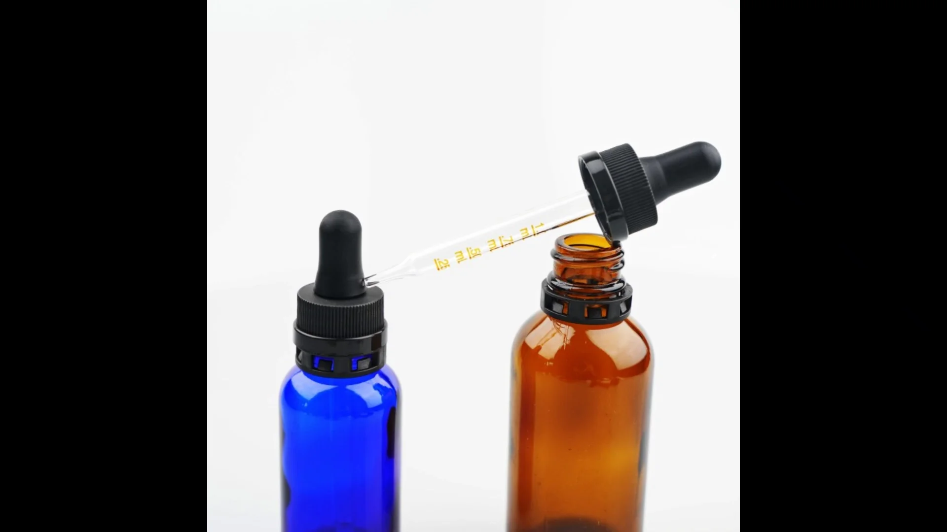 20mm Plastic Tamper Evident Oil Bottle Dropper Cap With Dropper Glass ...