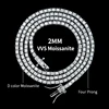 Moissanite D VVS da 2 mm