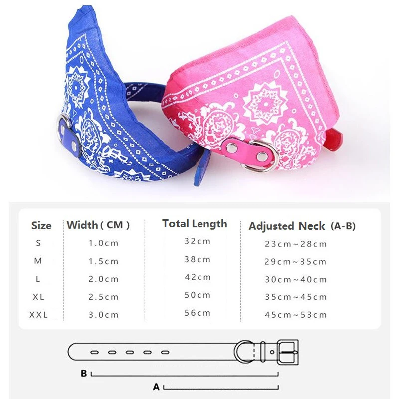 multi-color optional printed pet retractable triangle collar pet dog scarf bandana custom