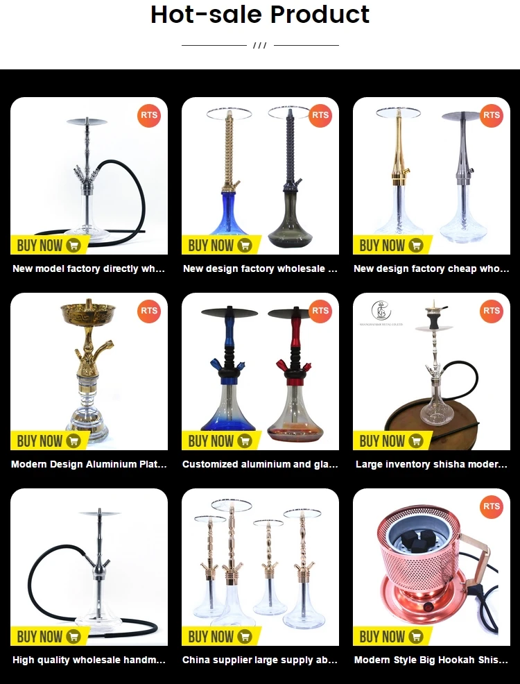 Cheap New Arabian Hookah Set Double Pipe Glass Shisha Aluminium Hookahs