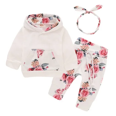 Toddler Kids Baby Girls Floral Tracksuit T Shirt Tops Pants Outfits Clothes Set