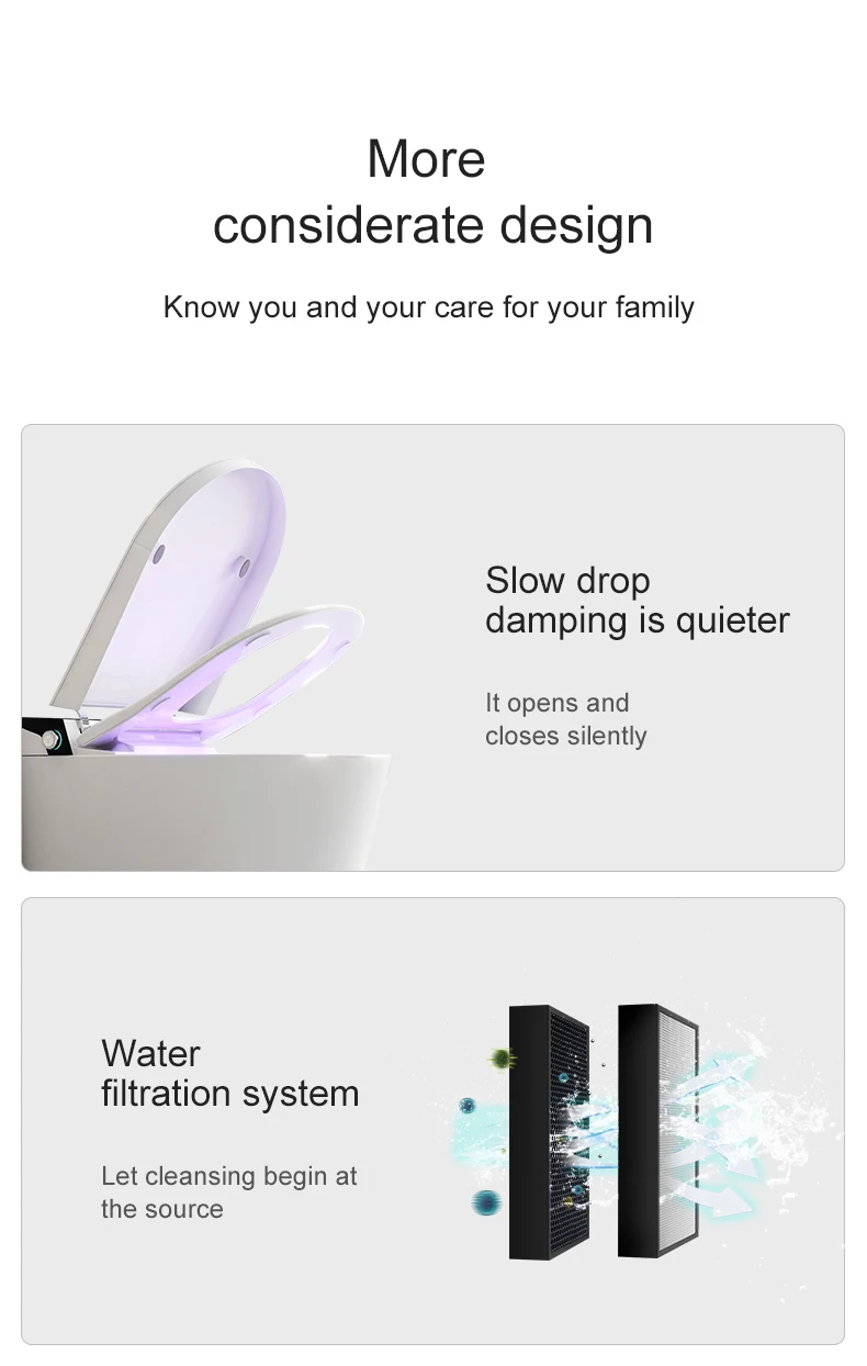 One piece smart bidet CUPC certification intelligent toilet bathroom wc commode automatic smart toilet supplier