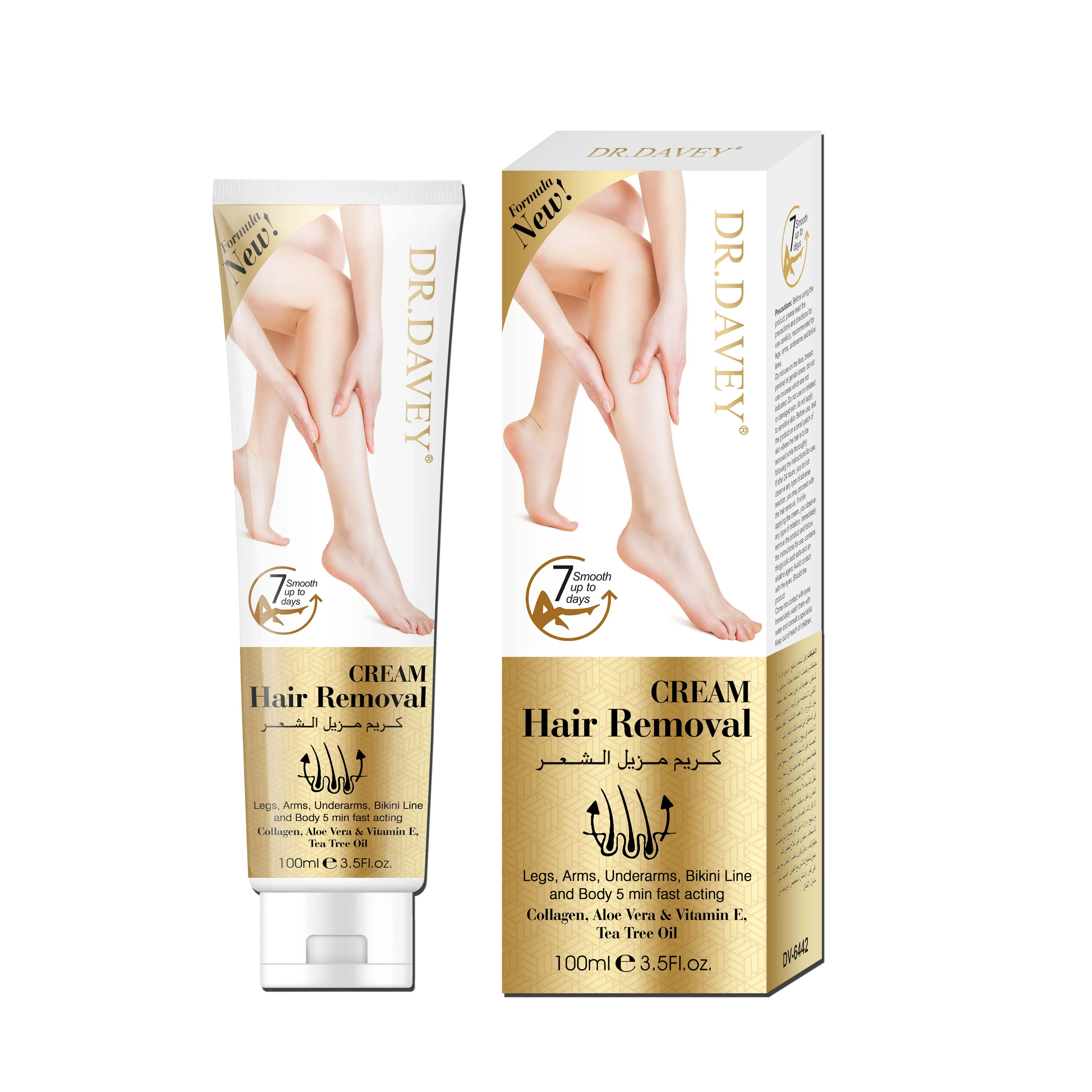DR.DAVEY, горячая распродажа, безболезненная личная гигиена, несколько минут удаления волос, крем для мужчин и женщин, Белый OEM
