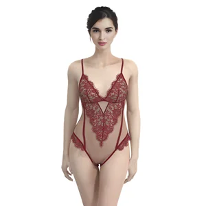 2026 New Ladies' Jumpsuit Lace  Flower Embroidery Breathable Underwear Set Factory Wholesale Sexy Women Lingerie