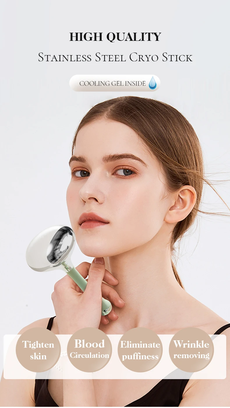 Stainless Steel Cryo Wands Facial Spa Stainless Steel Facial Roller For