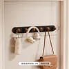 Magnetic hooks (6 hooks) Walnut wood black