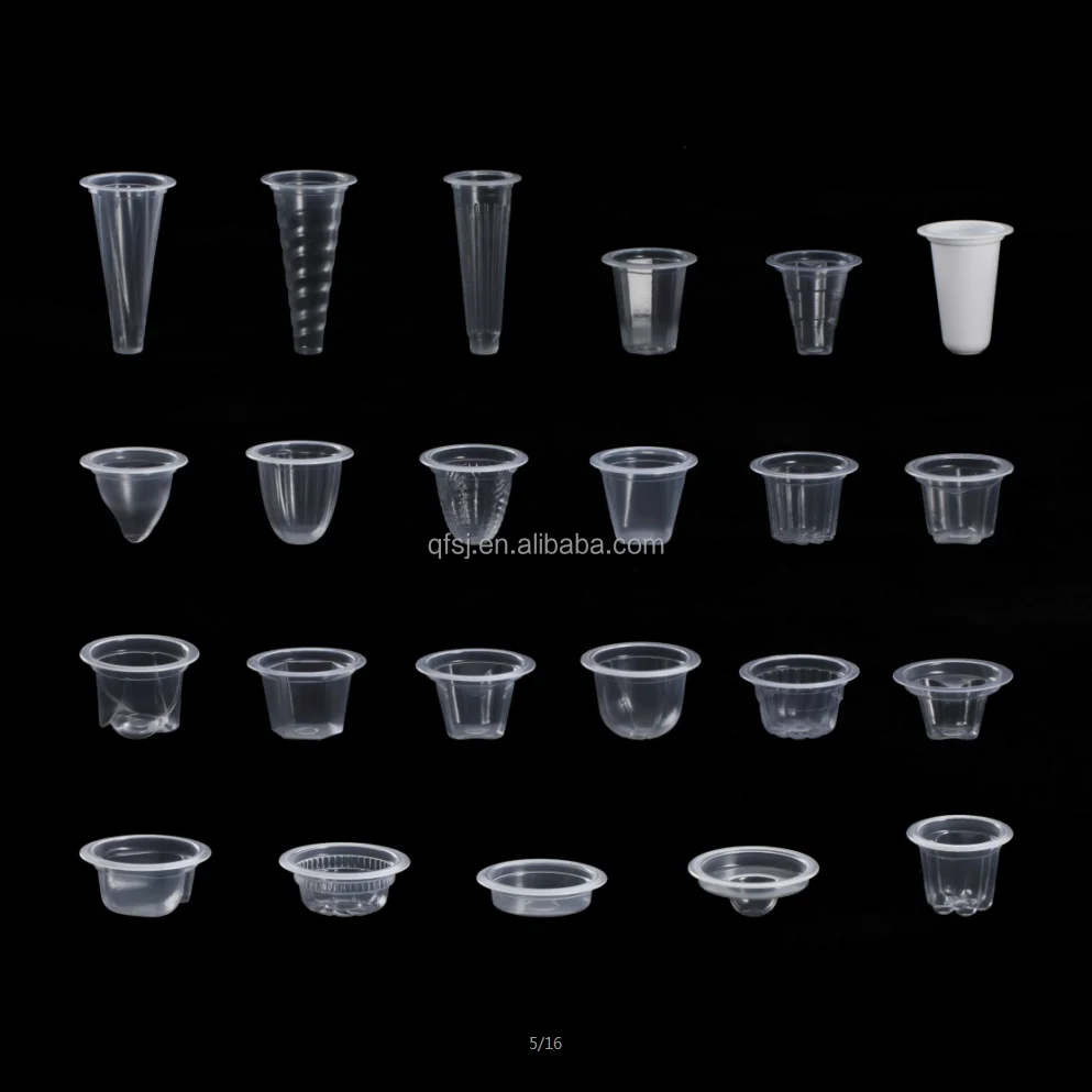 Custom Transparent PP Disposable Plastic Small Pudding Jelly Cup Communion Cups