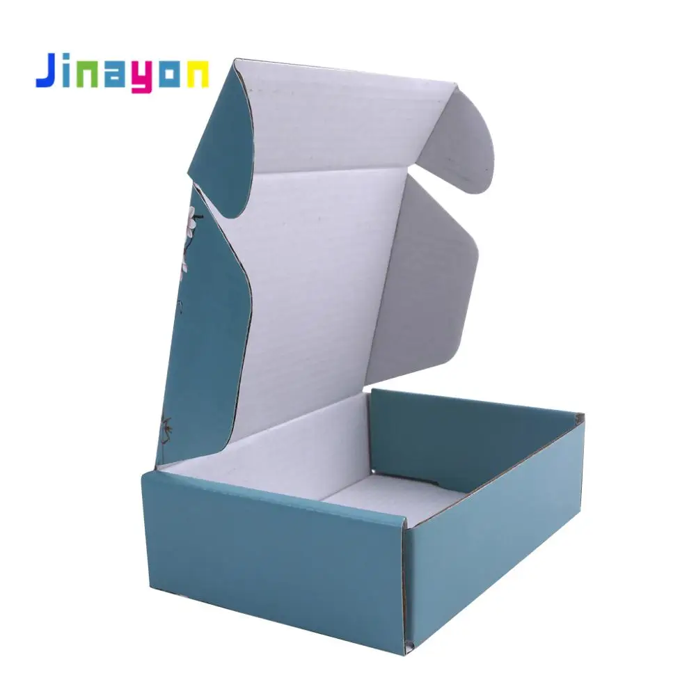 Jinayon Custom Logo Printing Mailer Box Corrugated Shipping Foldable Box Packaging for Clothing and Shoes