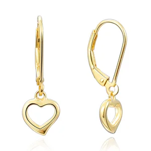 Minimalist Real Gold Plating Simple Fashion France Lock Earring 925 Sterling Silver Jewelry Earrings