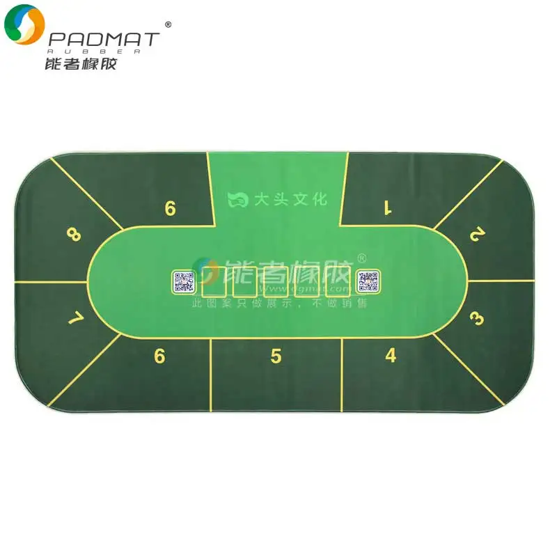 Резиновый коврик большого размера для азартных игр и покера противоударный Маджонга с тепловым принтом на заказ стола в