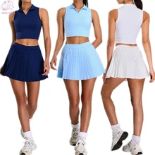 New Fashion Style Custom Logo Gym Sets for Women High Waist Yoga Tights Tennis Set Breathable Gym Workout Set