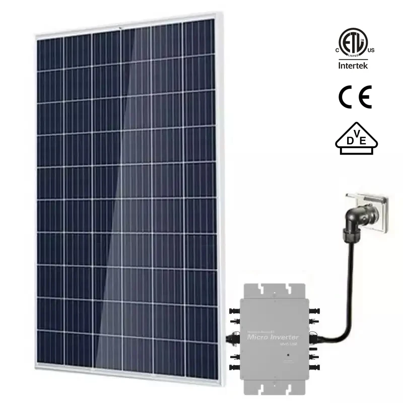 Smart Mini 300w Wifi Monitoring Balcony Solar System Kit Balkonkraftwerk 600w 1200w Grid Tie MPPT Solar Micro Inverter