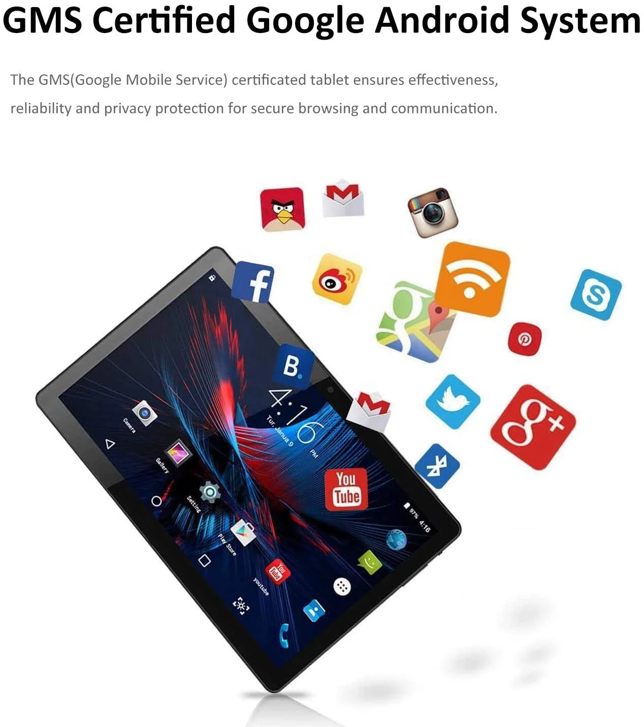 
TabNew Android 9,0 3G телефонные планшеты с 2 Гб ОЗУ + 32 Гб ПЗУ две sim-карты 2 Мп + 5 Мп камера WiFi GPS Quad 