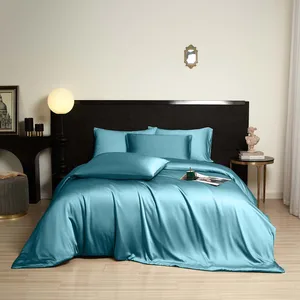 CHENHONG Luxury Simple Quality Solid Woven Bamboo 300tc All-Season Customizable Nondisposable Four-piece Bed Sheet Set Duvet