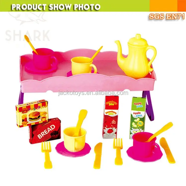 Princess Style Tea Set Trolley Pretend Play Toy For Girlssharktoys