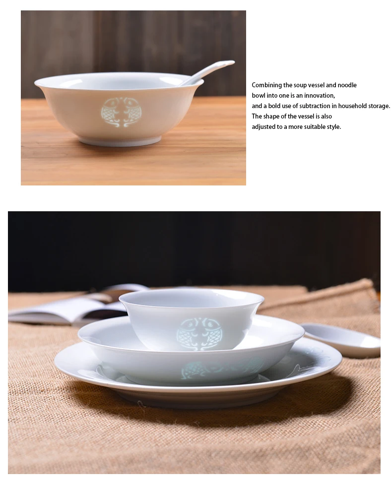 Free Combination Jingdezhen High-Temperature White Porcelain Tableware Set Exquisite Home Light Luxury High-End Coffee Tea manufacture