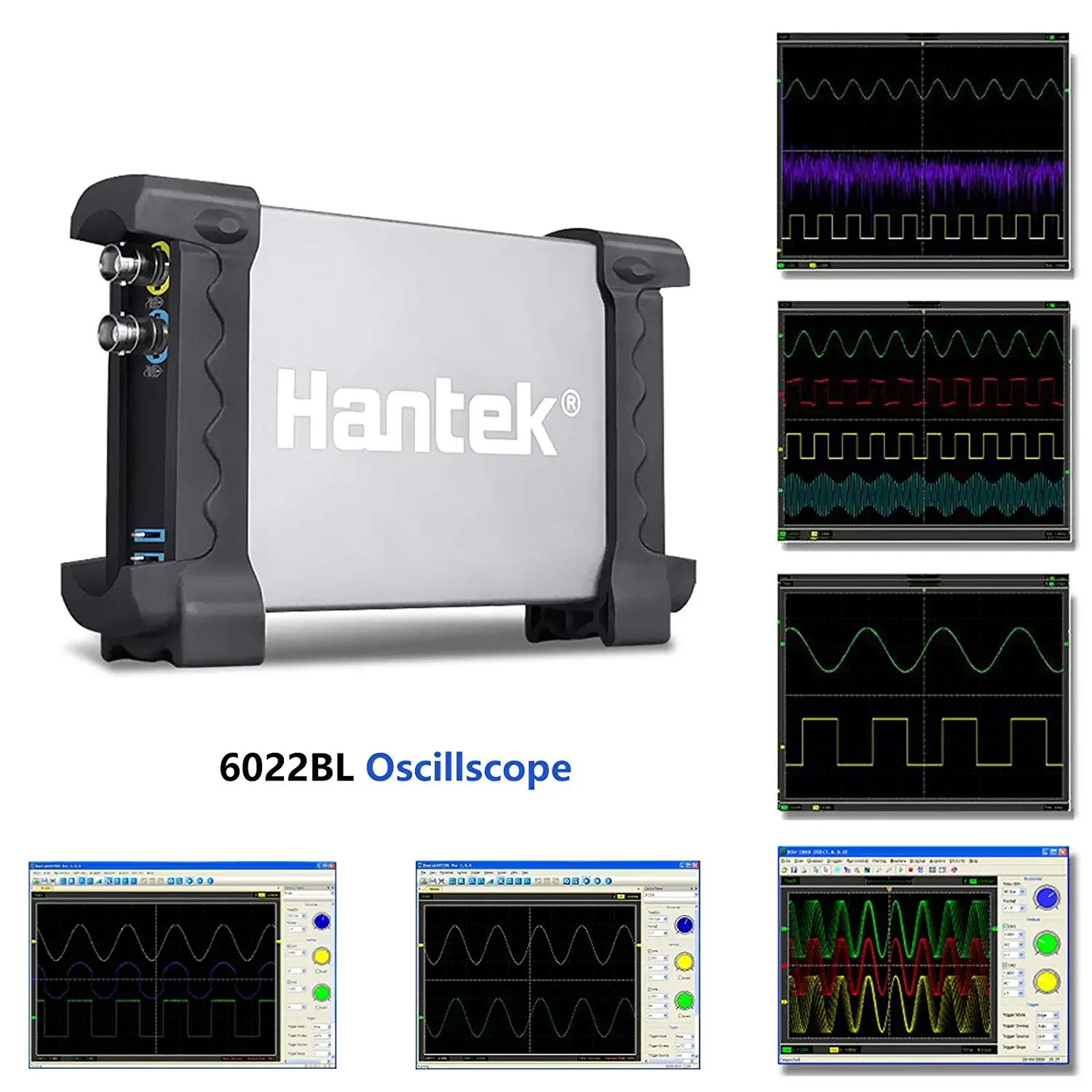 Hantek 6022bl Pc Usb Oscilloscope Analog Virtual Oscilloscope 16 ...