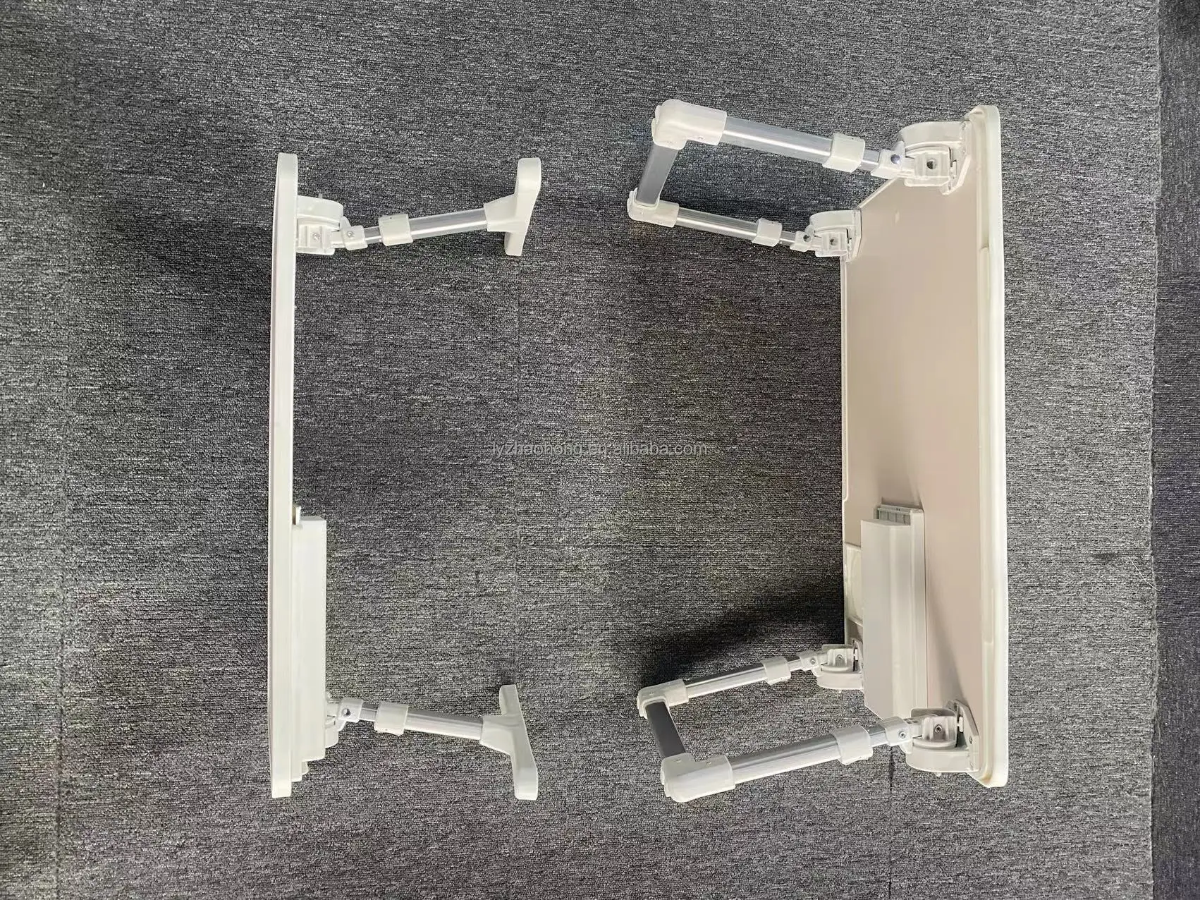 60X40CM Aluminum Alloy Folding Computer Desk Stand Bed Folding Computer Desk Adjustable Height Folding Computer Desk