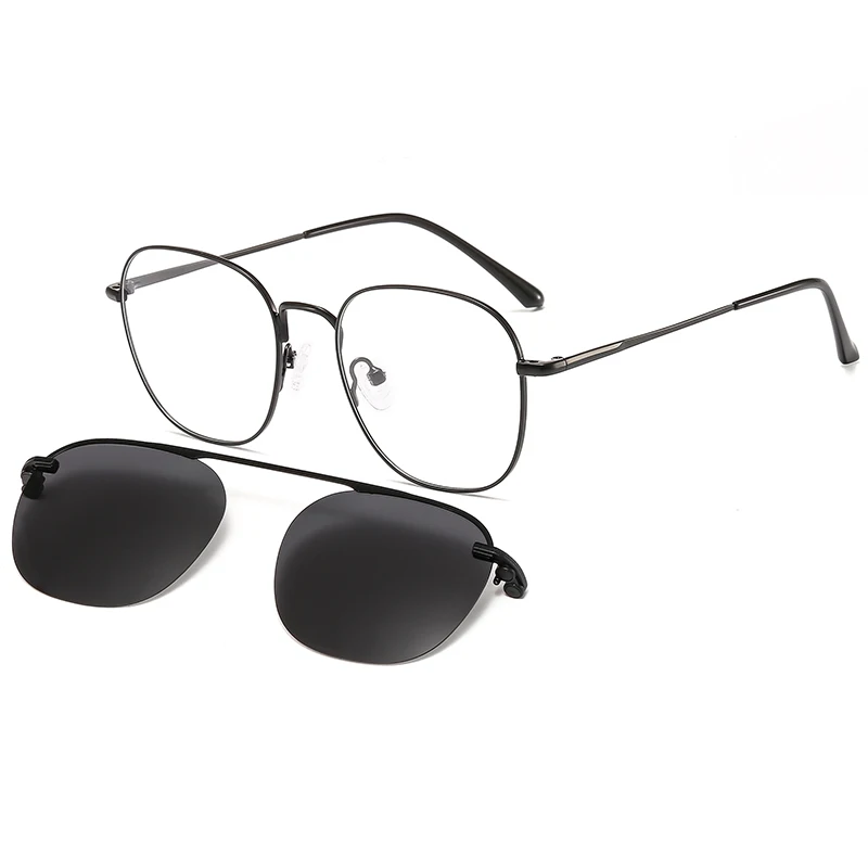 JOSEJINN Magnetic Sunglasses Clip On Glasses Unisex Polarized Lenses Retro  eyeglasses Frame with 5 lenses | Lazada PH