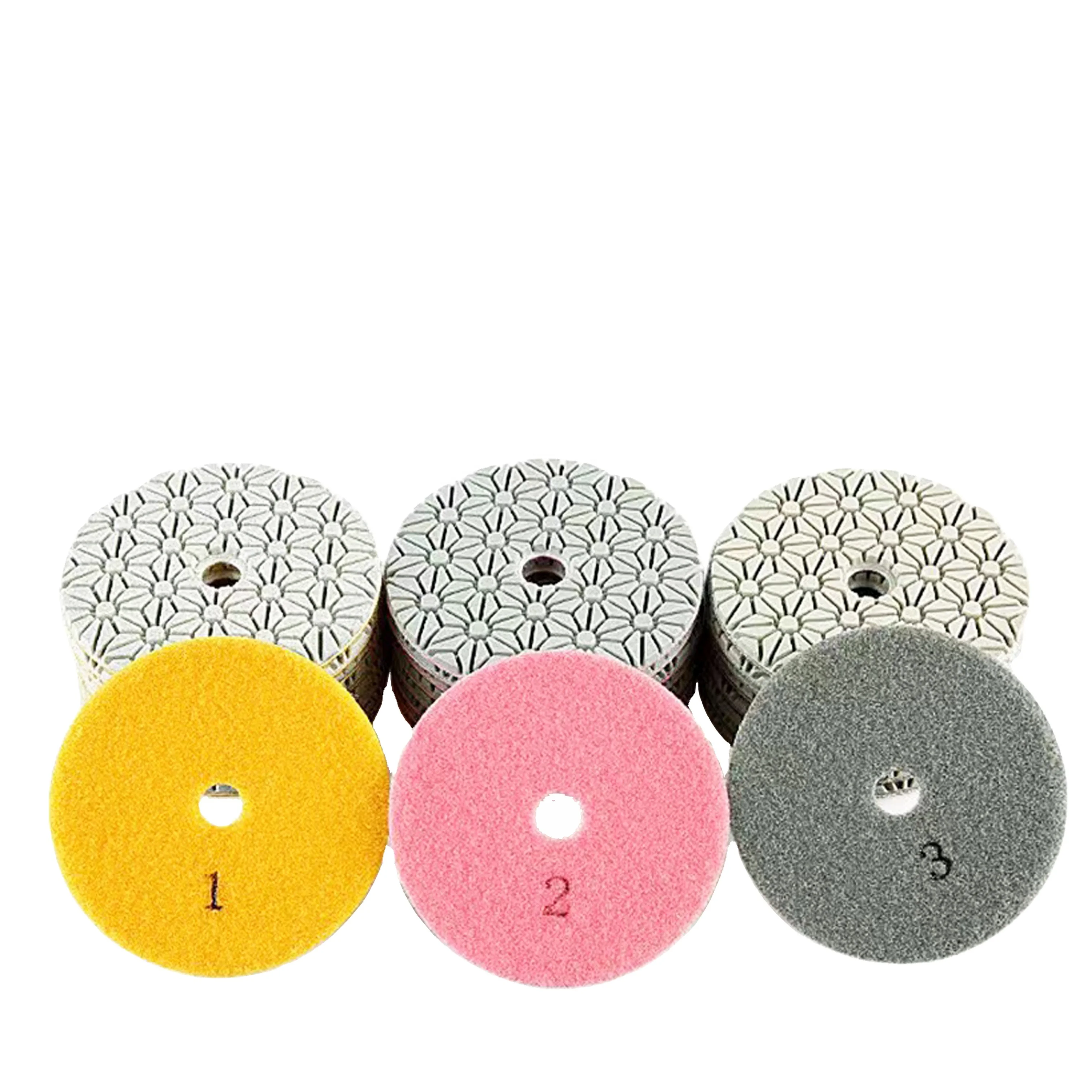 3inch 80mm High Efficiency New Marble Floor 3 step Diamond Polishing