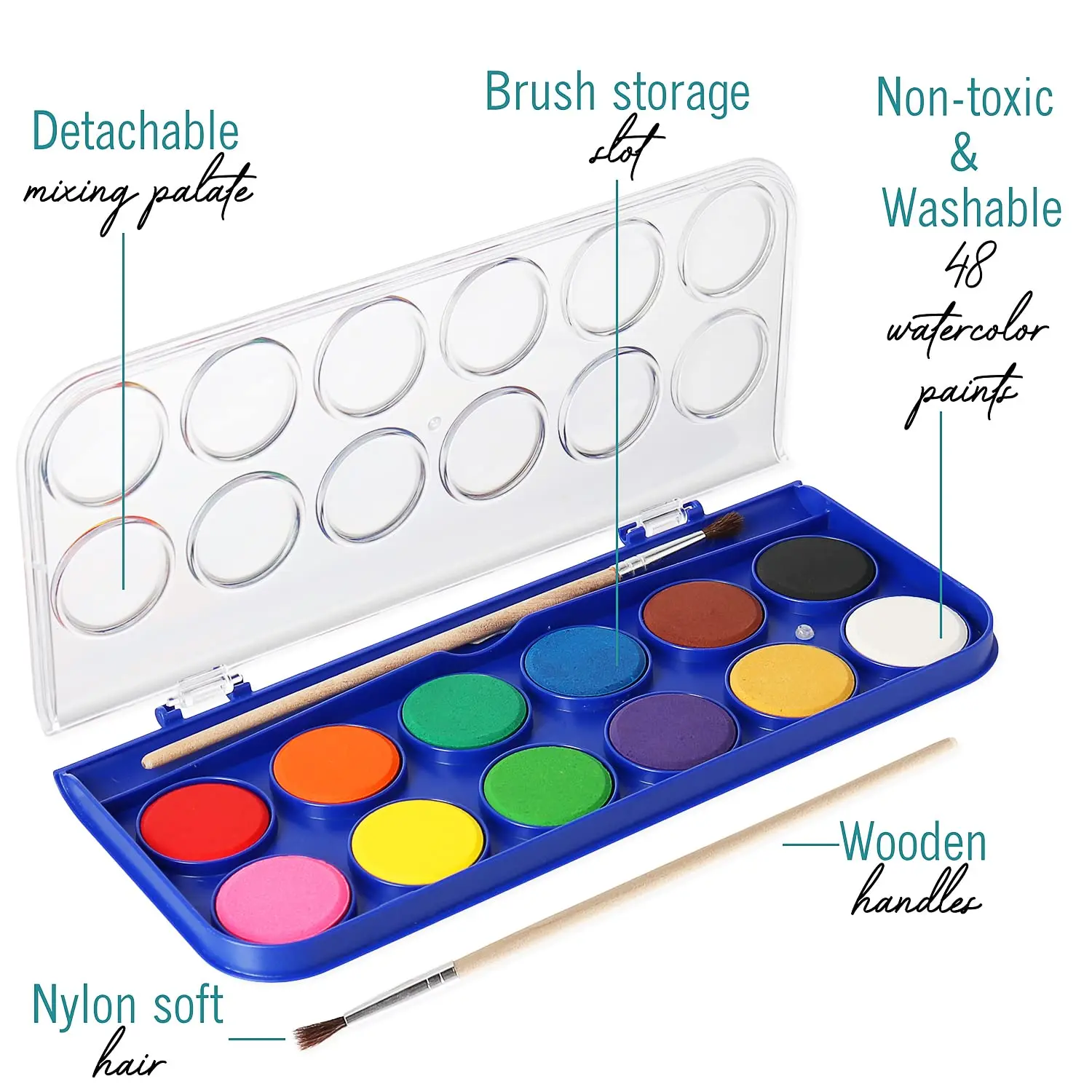 Factory Custom Watercolor Paint 12 Colors Solid Water Color Artists