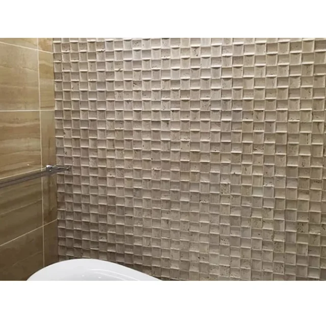 Travertine Mosaics Mcm Travertine Stone Panel Big Size Mosaics Board Modified Clay Ceramic Tiles For Interior Wall Cladding