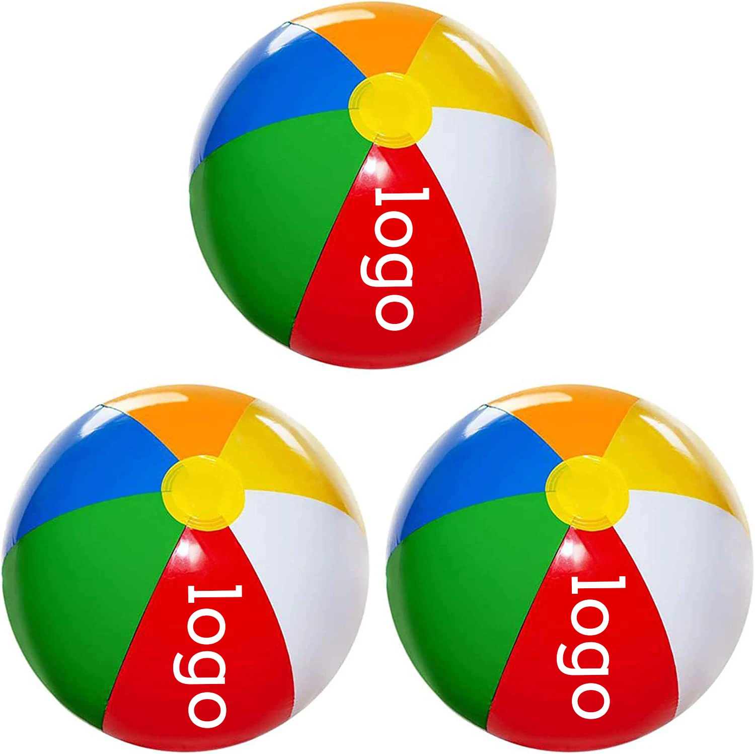 Promotion Advertising Colorful No Minimum Custom Branded with logo Printing Customisable Pvc Inflatable Outdoor Beach Ball Favor