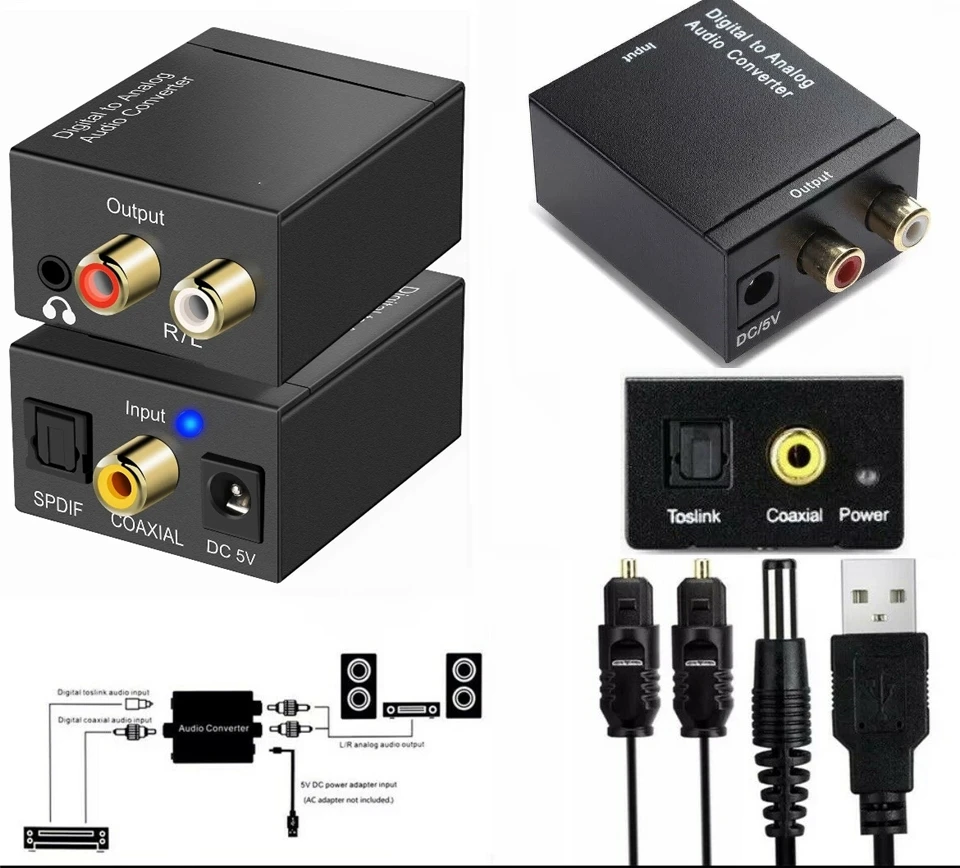 3.5mm ジャック光同軸デジタル - アナログオーディオコンバーター DAC