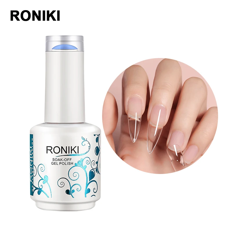 RONIKI Private Label Fast Drying Color Extend Liquid Jelly Nail Gel Polish Wholesale Hard clear Uv Extension Gel