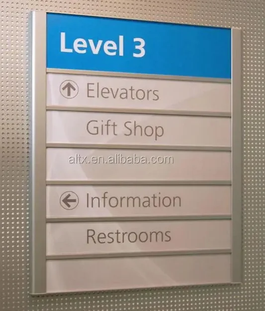 Sturdy and Elegant Aluminium Wall Mounted Nameplate Holder With Adhesive Tape for Office Business Door Curved Sign Holder