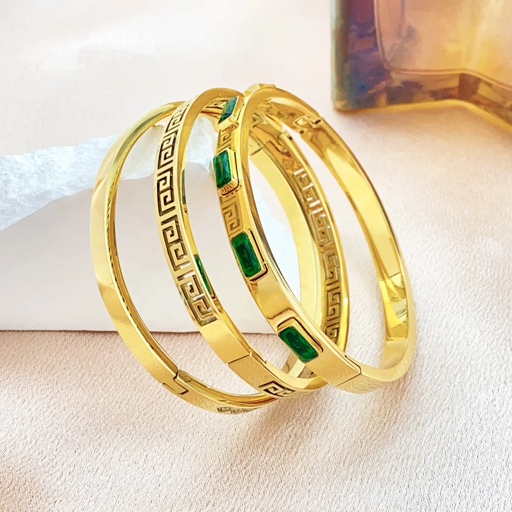 Hot Sales 18K Gold Custom Diamond Stainless Steel Fashion Bracelet Fashion Jewelry for Women and Girls