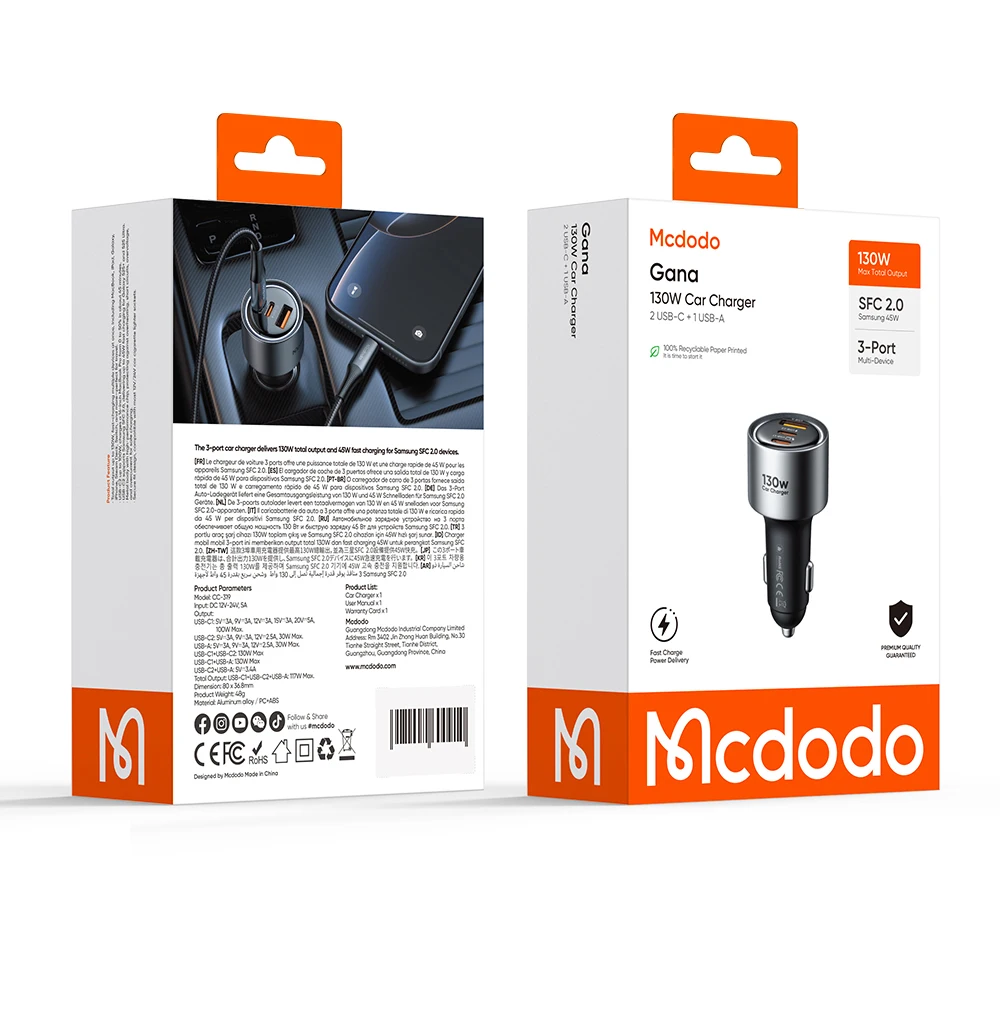 Chi tiết thông số kỹ thuật Mcdodo CC-311 và CC-319