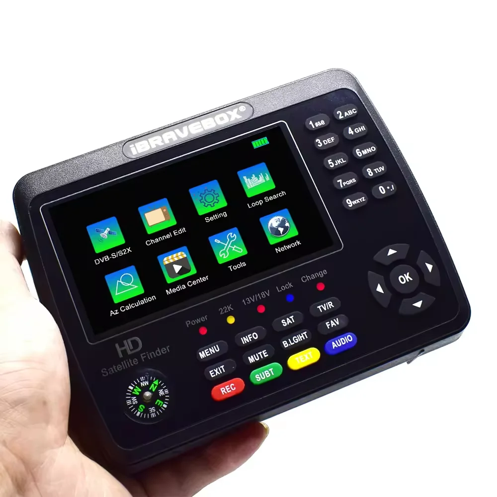 Digital TV Satellite Receiver Signal Test Meter HD H.265 DVB Sat Finder V10 Finder Max
