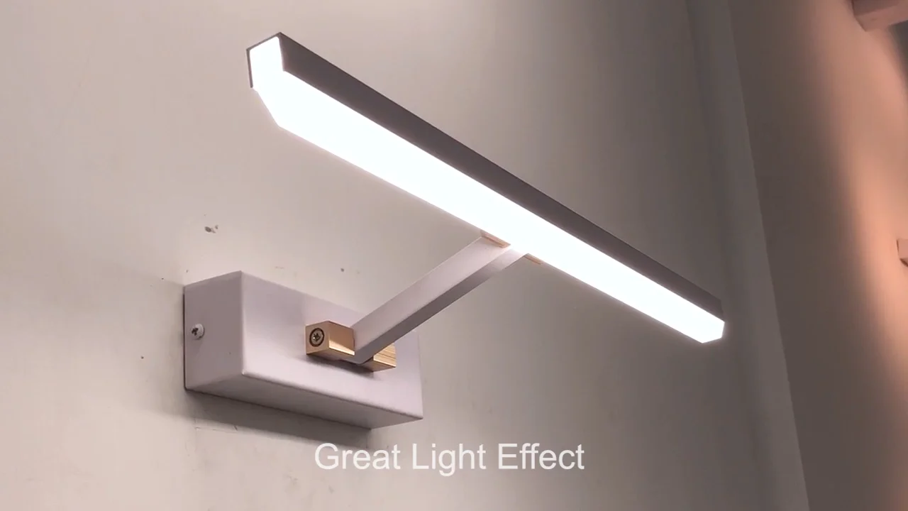 Swivel Arm Design Vanity Mirror Lights White Led Wall Sconce Vanity Lamp Bedside Fixture Led