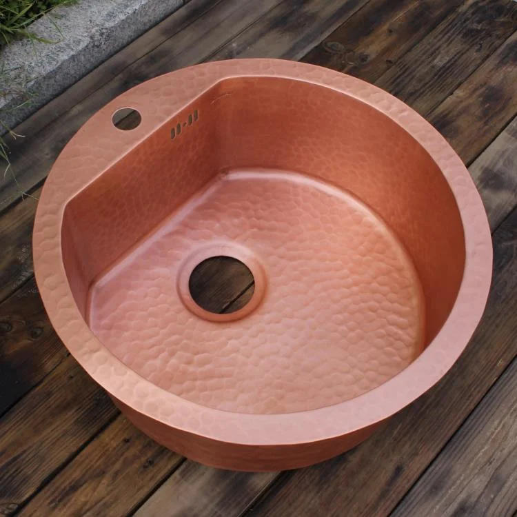 Luxury Modern Customized Hand Hammered Small Under Mount Round Single