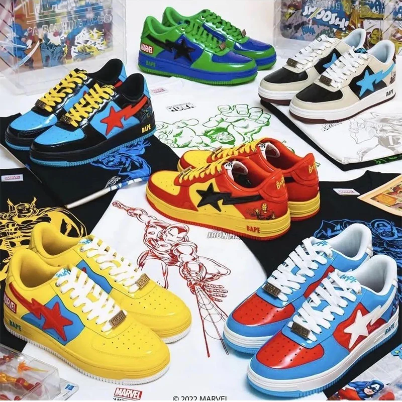 High Quality Bapesta Shoes Fashion Sneakers For Men Footwear Women Camouflage men casual shoes/Bape Shoes