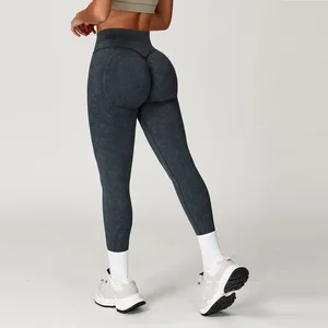 BNICE 5064 High Waist Push up Tights Fashion Slim Workout Running Sports Pants Thread Leggings Women Seamless Knit Yoga Leggings