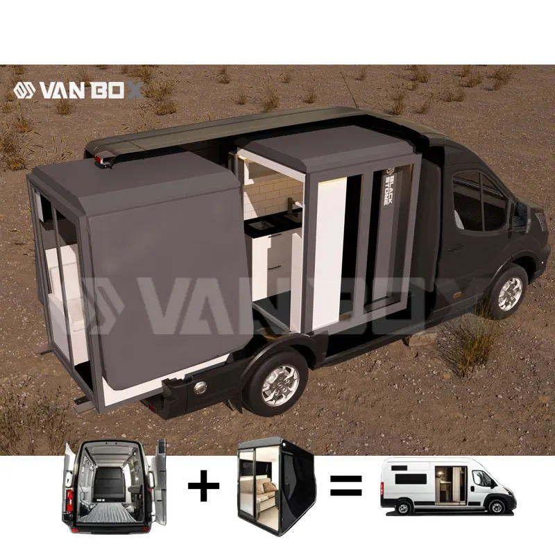 New Factory Custom Box Van Camper Mini  Offroad  Campervan Conversion Travel Wohnmobil Vanbox Modular Conversion Kit for Sale