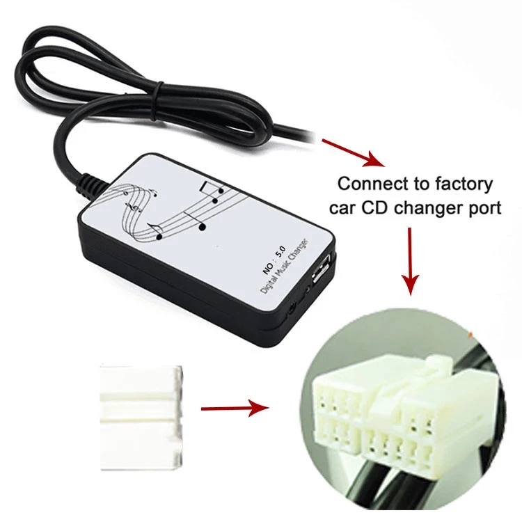Syuan Digital Music Changer Connect to Factory Car CD Changer Pot Apply to Toyota Lexus Mazda Ford AUDI