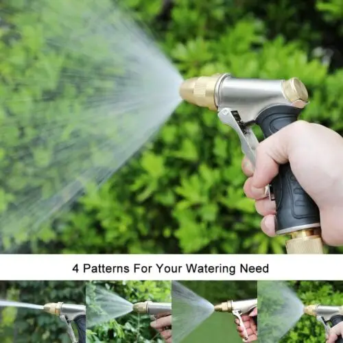 Meiyijia Pistola Spray ad Alta Pressione,100% Metallo, 4 modalità di Spruzzo Regolabili, Adatto per Autolavaggio, Irrigazione Giardino e Doccia per Cani