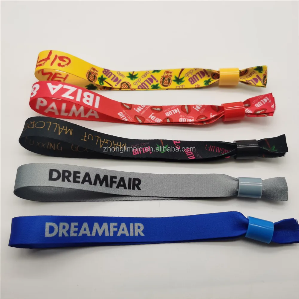 Festival Polyester Sublimation Customized Woven Bracelet Cotton Party ...