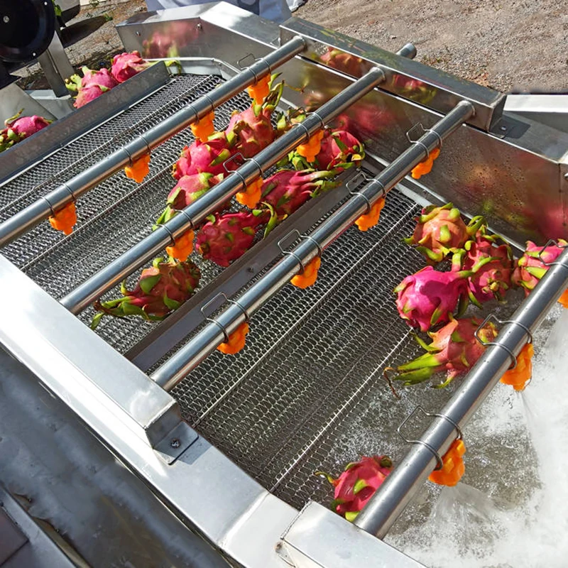 Industrial Automatic Fruit and Vegetable Air Bubble Brush Washing ...