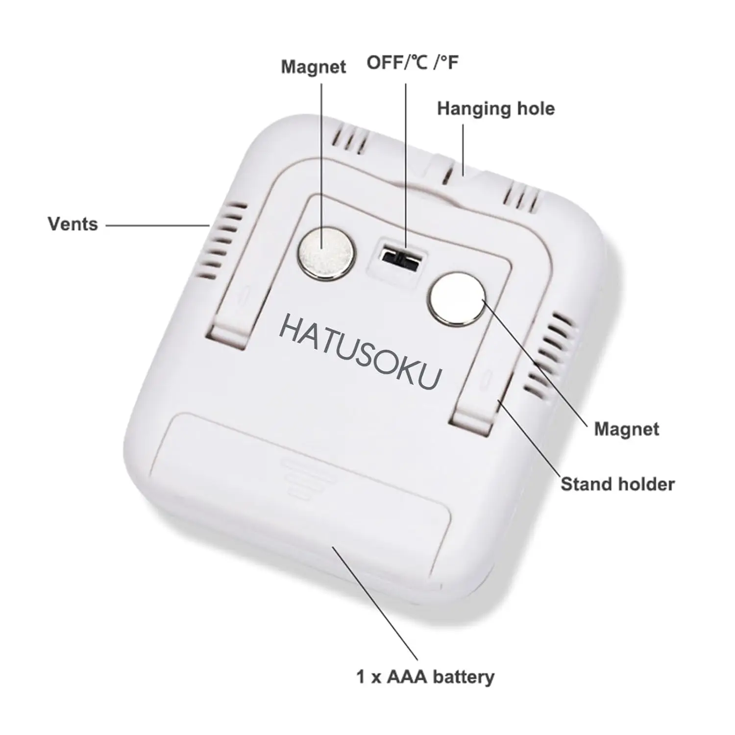 Indoor Temperature Humidity Measurement Monitor Digital Thermometer Hygrometer With Big LCD Use in Room